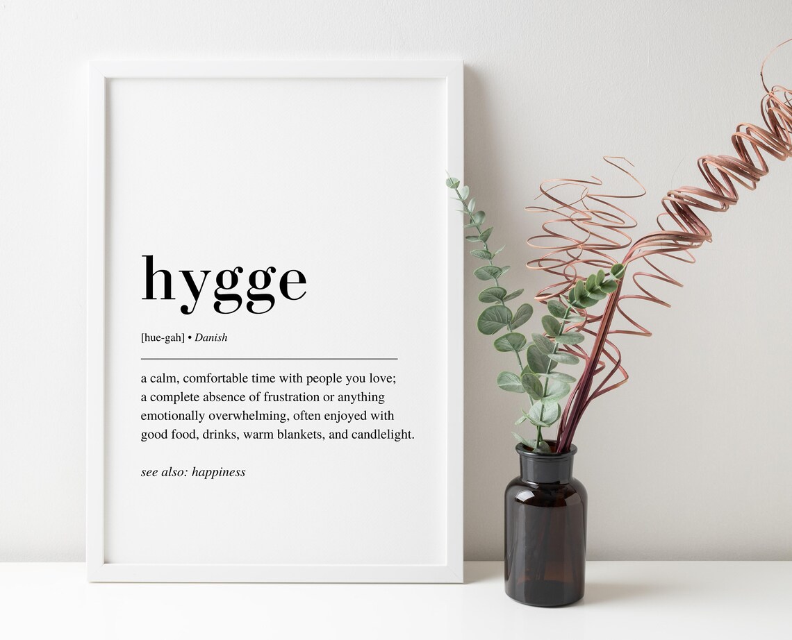 Hygge Definition Print, Scandinavian Decor Poster