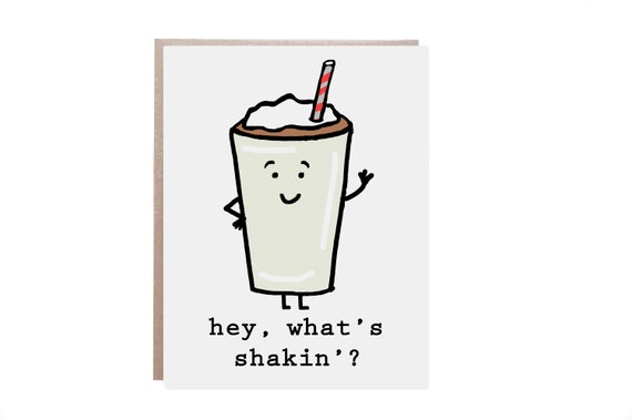 Hello Card Friend Card Whats Up Card Ice Cream Card Thinking Of You Card