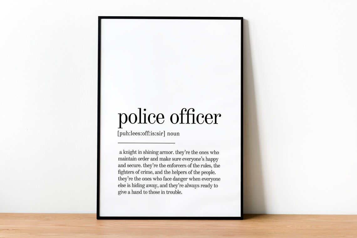 Police Officer Definition Personalized Wall Art Print - Image 2