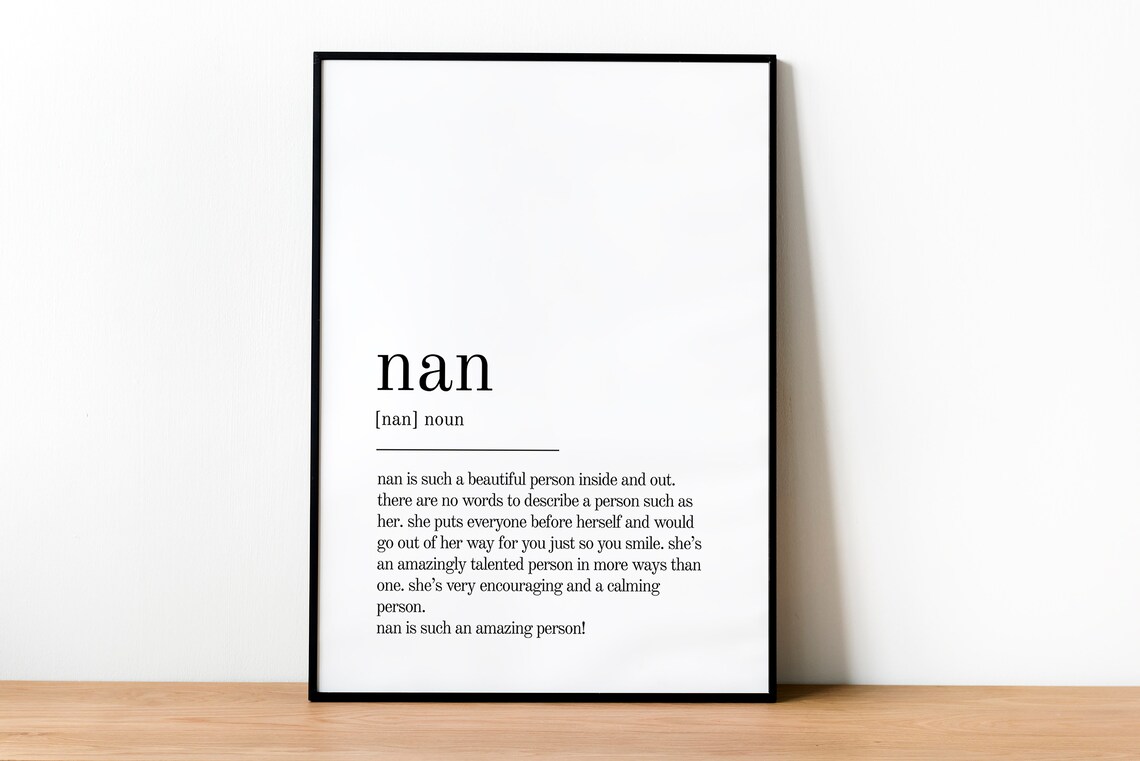 Nan Definition Personalized Gift Art Print - Image 2