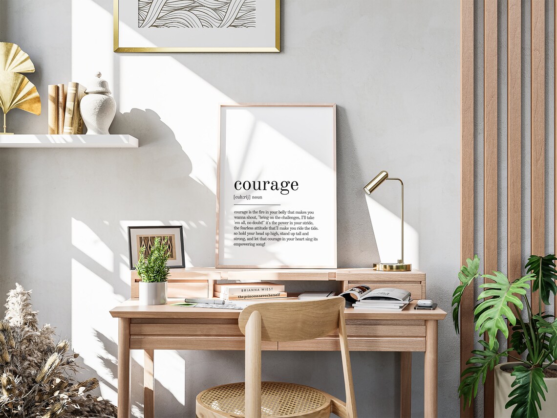 Courage Definition Personalized Wall Art Print - Image 3