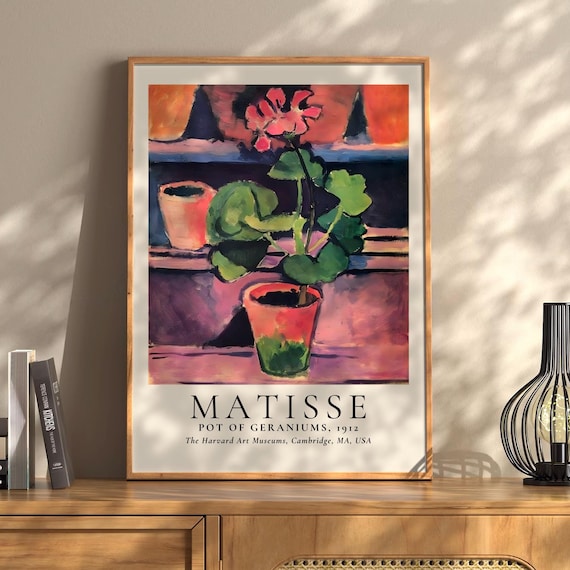Matisse Pot of Geraniums 1912 Still Life Harvard Art Museums Poster