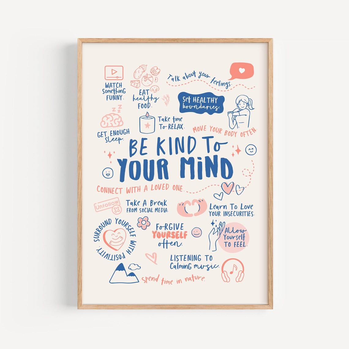 Be Kind To Your Mind, Mental Health Poster