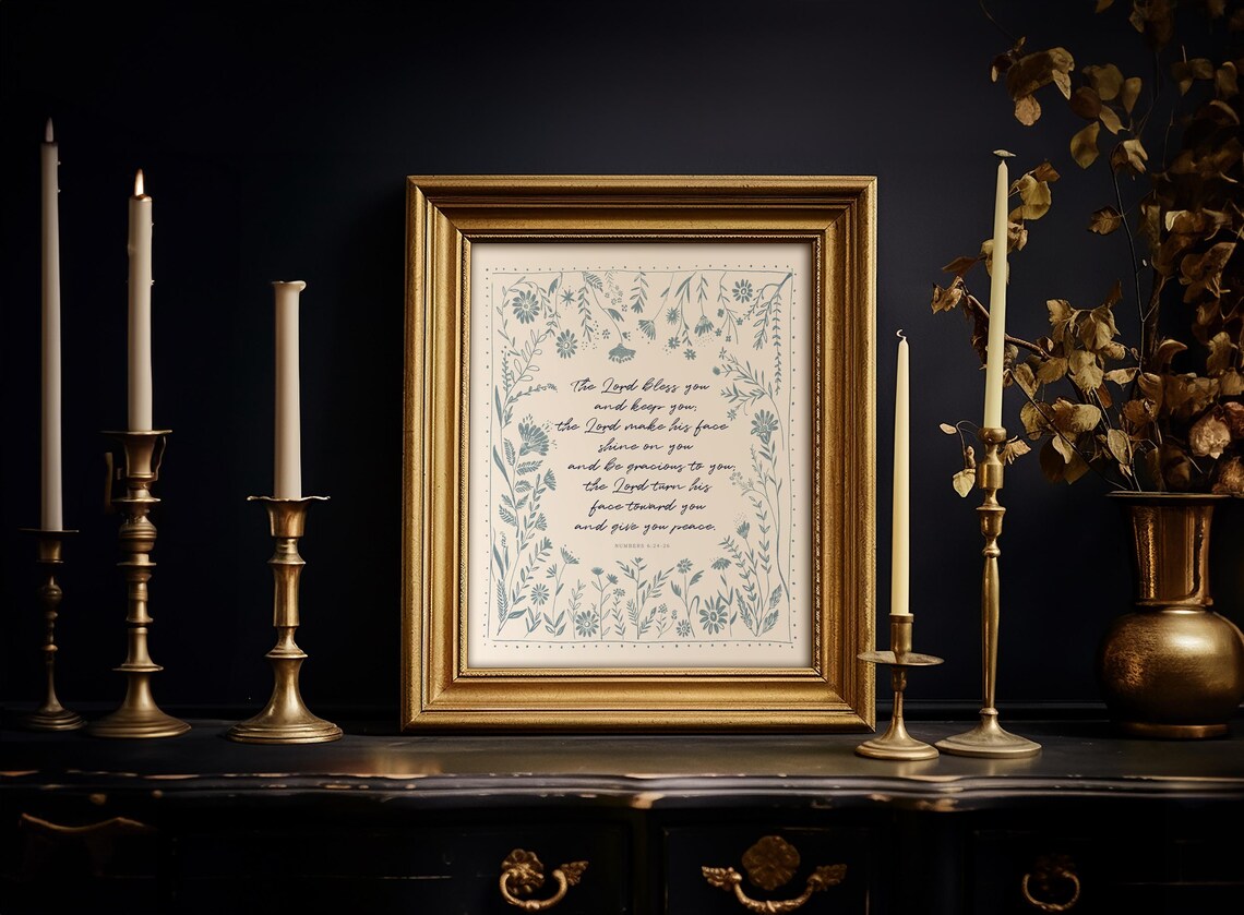 Numbers 6:24 Scripture Art Print, Christian Gift - Image 2