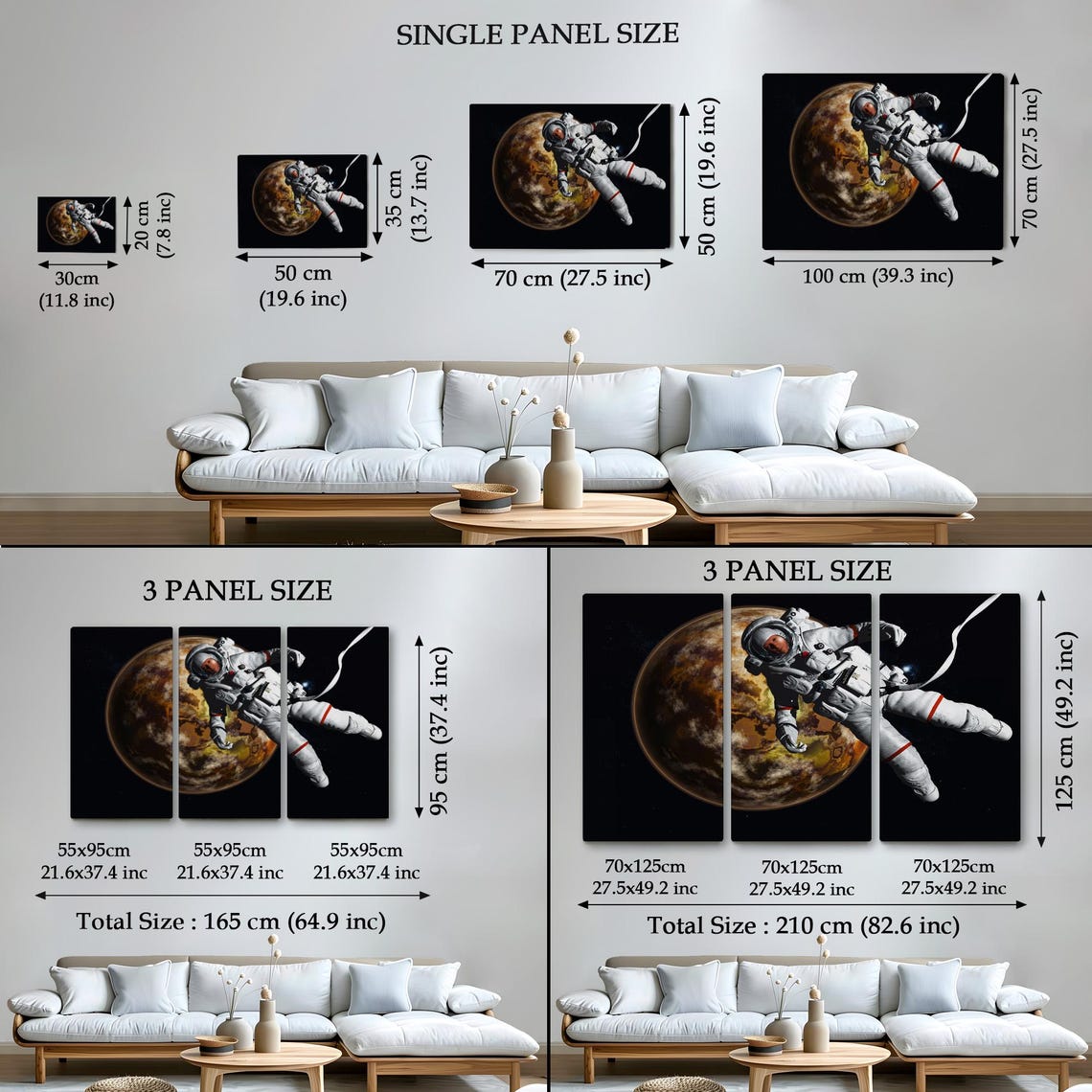 Astronaut Floating In Space Giant Planet Outer Universe Sci Fi Poster - Image 4