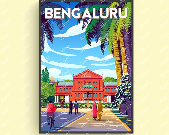 India Poster Bengaluru Poster Bangalore Print Karnataka Poster India Print India Wall Art Unframed