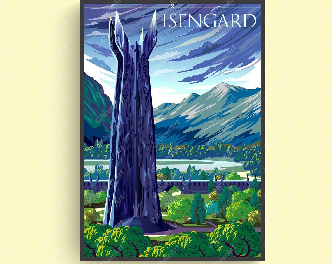 Isengard Dark Tower Saruman Fortress Lord Of The Rings Poster