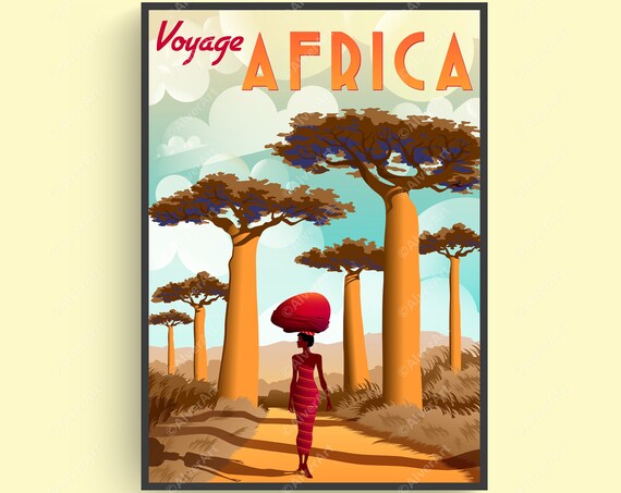 Africa Poster Africa Travel Print Africa Wall Art Art Unframed