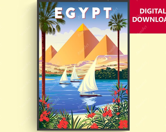 Egypt Poster Africa Poster Africa Travel Print Africa Wall Art Art Unframed