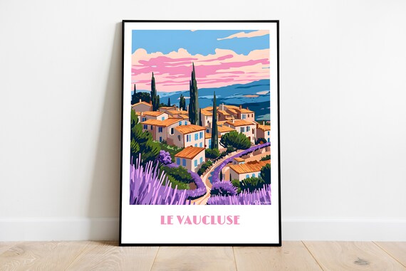 Handmade Vaucluse Poster Wall Art Modern Travel Framed Birthday Home Made Decor Gift Vector Illustration Print Painting Custom