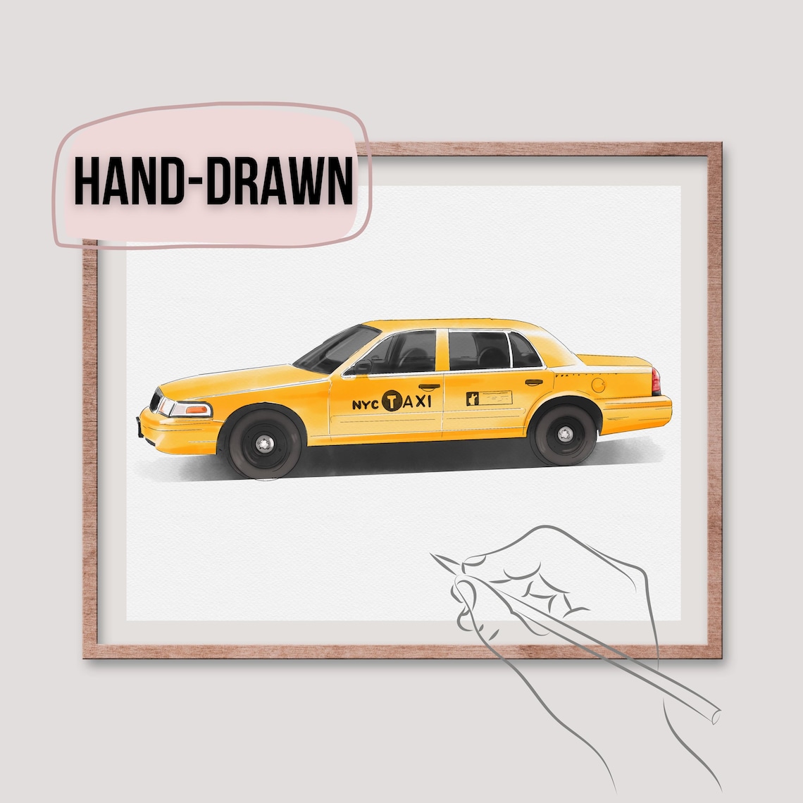 Custom Car Portrait, Minimal Watercolor Art Print - Image 2