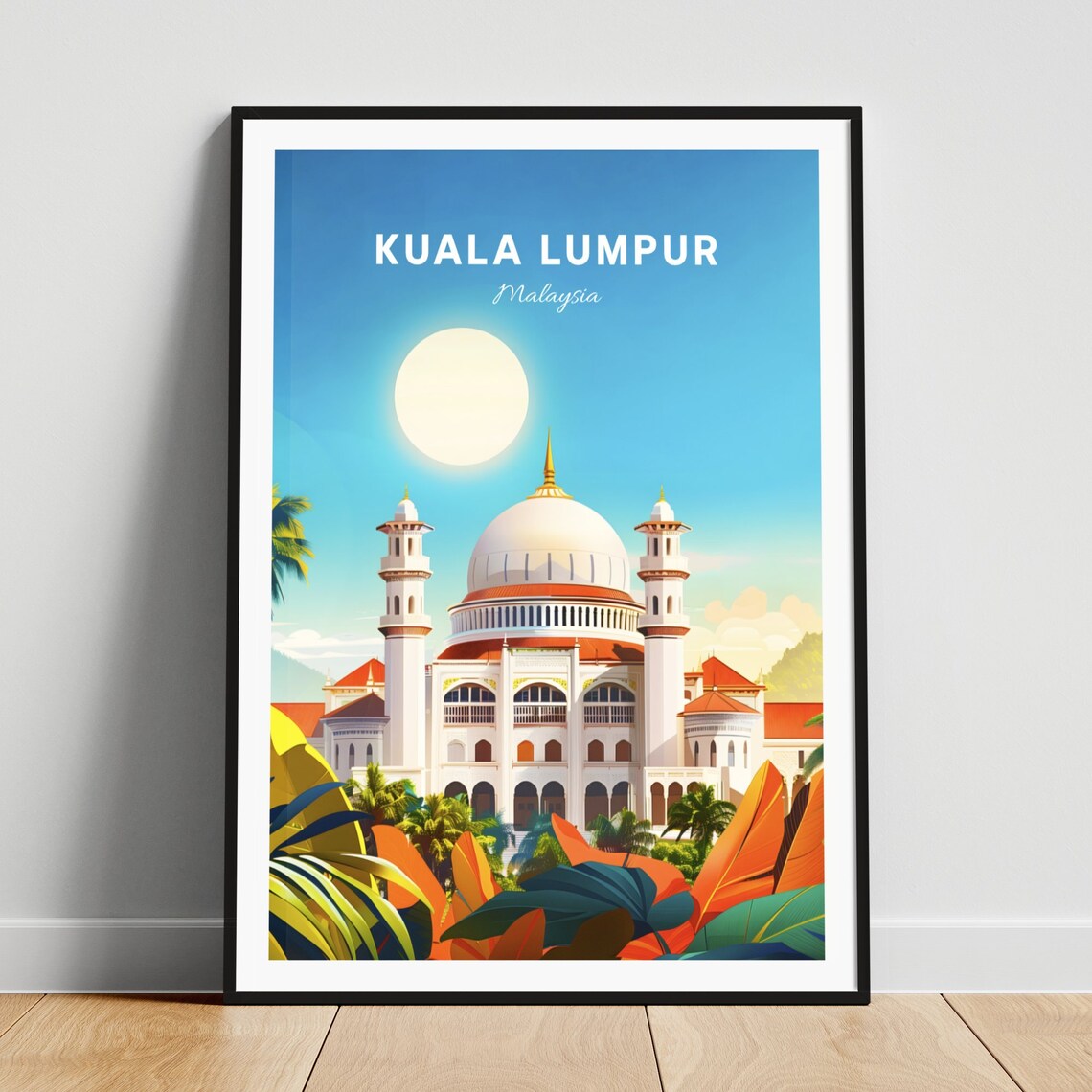 Kuala Lumpur Malaysia Bustling Street Market Food Scene Poster