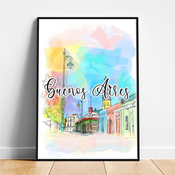 Buenos Aires Travel Print Argentina Travel Poster Buenos Aires Poster Buenos Aires Argentina Poster Modern Poster