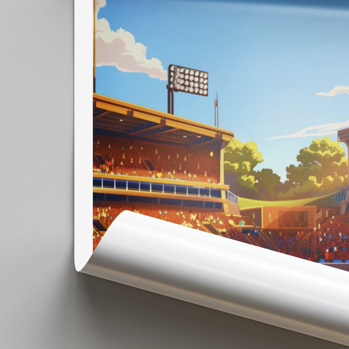 Madison Football Stadium Poster: Sunny Game Day View From Field Level - Image 2