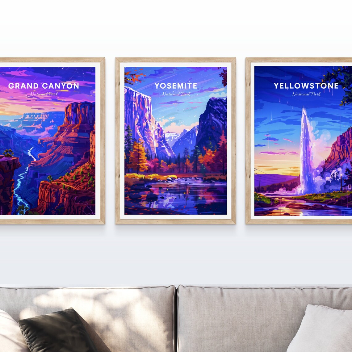Yosemite National Park Towering Granite Cliffs Autumn Valley Poster - Image 3