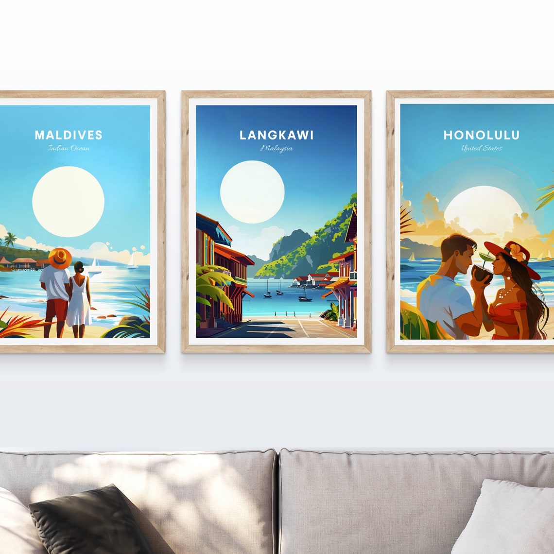 Langkawi Malaysia Winding Sky Bridge Above Sunlit Jungle Poster - Image 4