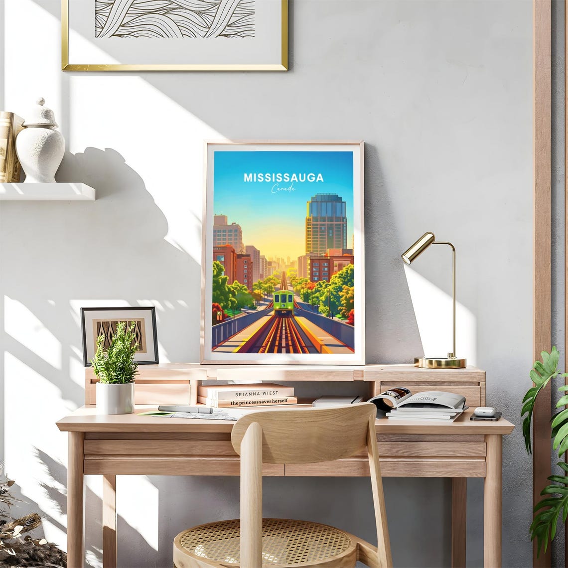 Mississauga Canada Green Subway Elevated Track Skyline Poster - Image 4