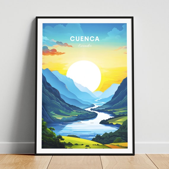 Cuenca Travel Print Ecuador Wall Art Cuenca Poster Azuay Poster Personalized Gift Poster Minimalist Poster Wedding Gift