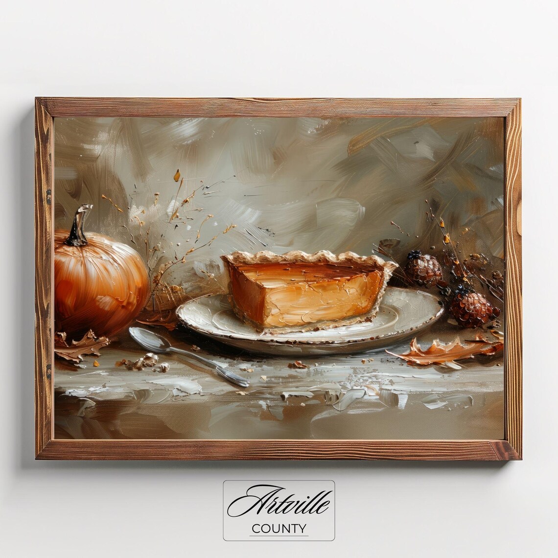 Thanksgiving Harvest Still Life Set of Four Vintage Fall Kitchen Poster - Image 2