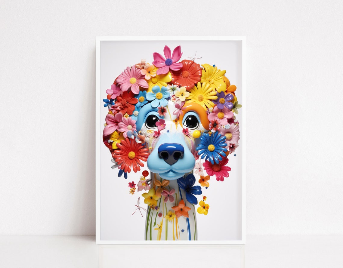 Dog Poster Dog Wall Art Gift For Dogs Lover Dog Art Dog Home Decor Pet Portrait Animal Poster Dog Portrait