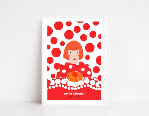 Yayoi Kusama Poster Yayoi Kusama Print Yayoi Kusama Exhibition Poster Kusama Print Japanese Poster Japanese Wall Art