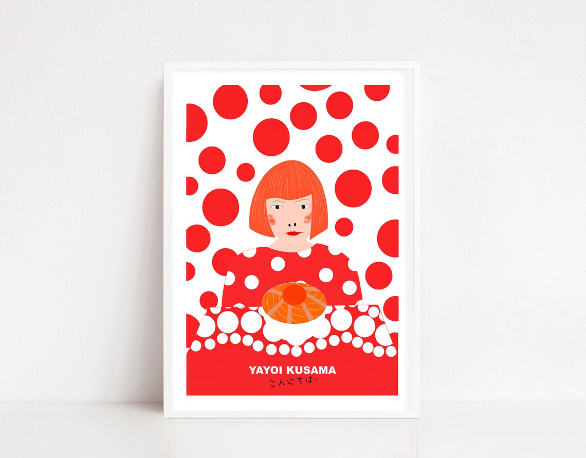 Yayoi Kusama Poster Yayoi Kusama Print Yayoi Kusama Exhibition Poster Kusama Print Japanese Poster Japanese Wall Art