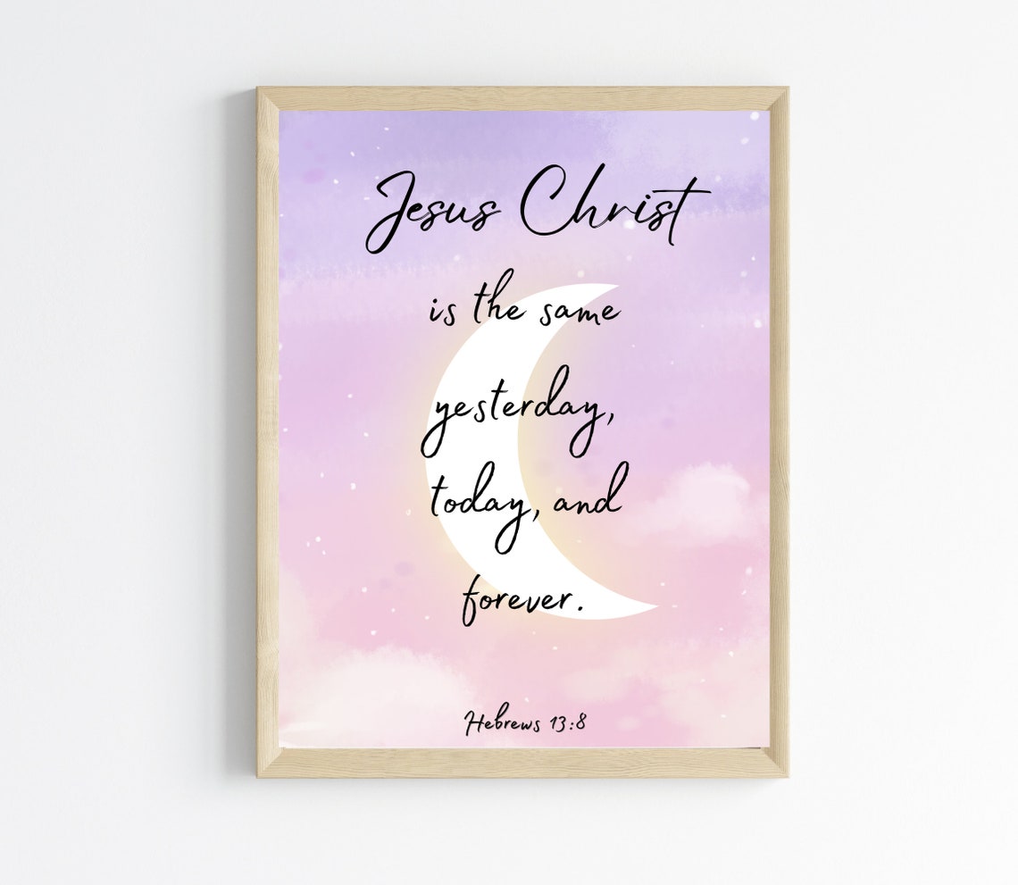 Jesus Christ Is the Same Yesterday Today Forever Hebrews Poster
