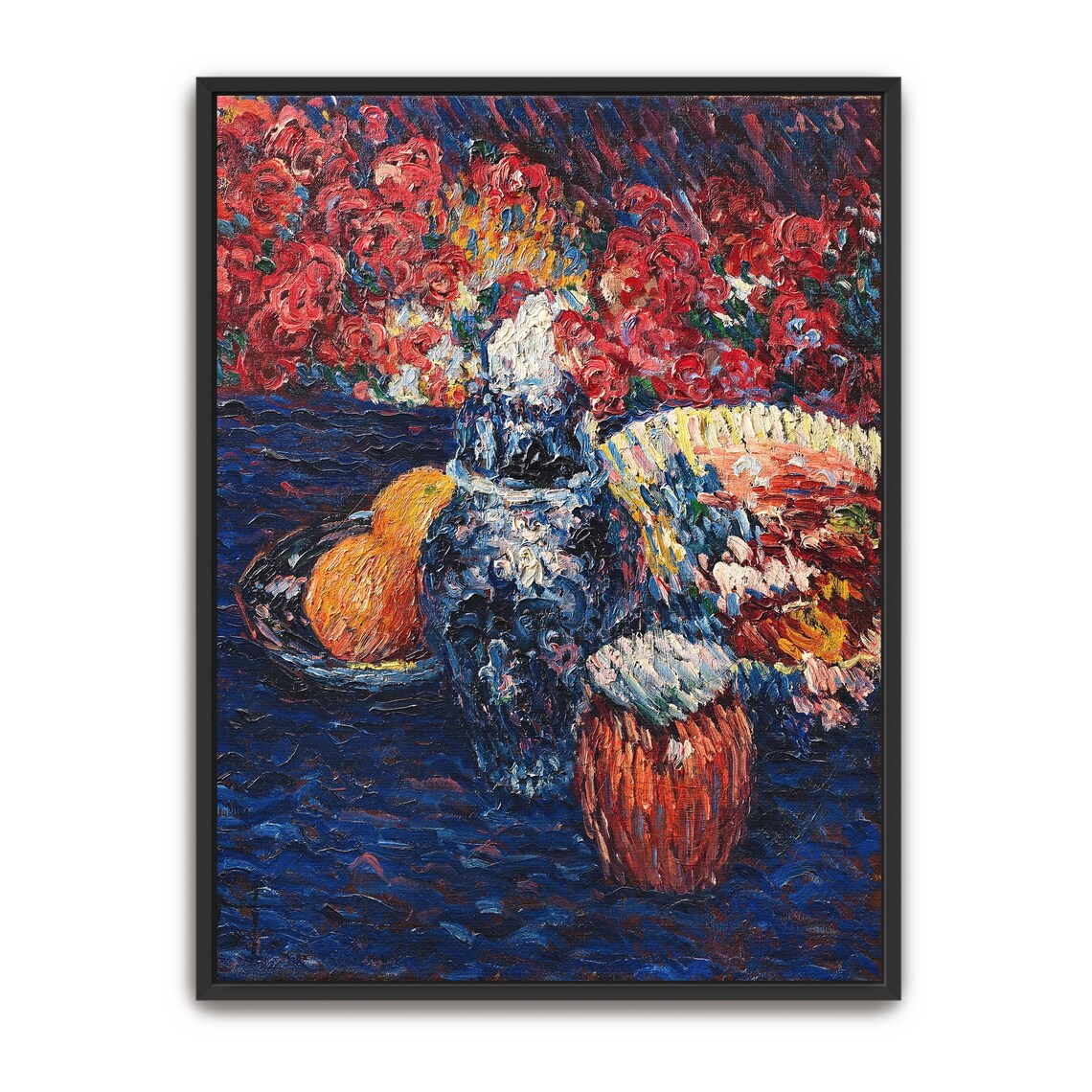 Still Life with Flowers and Fruit Impressionist Painting Poster