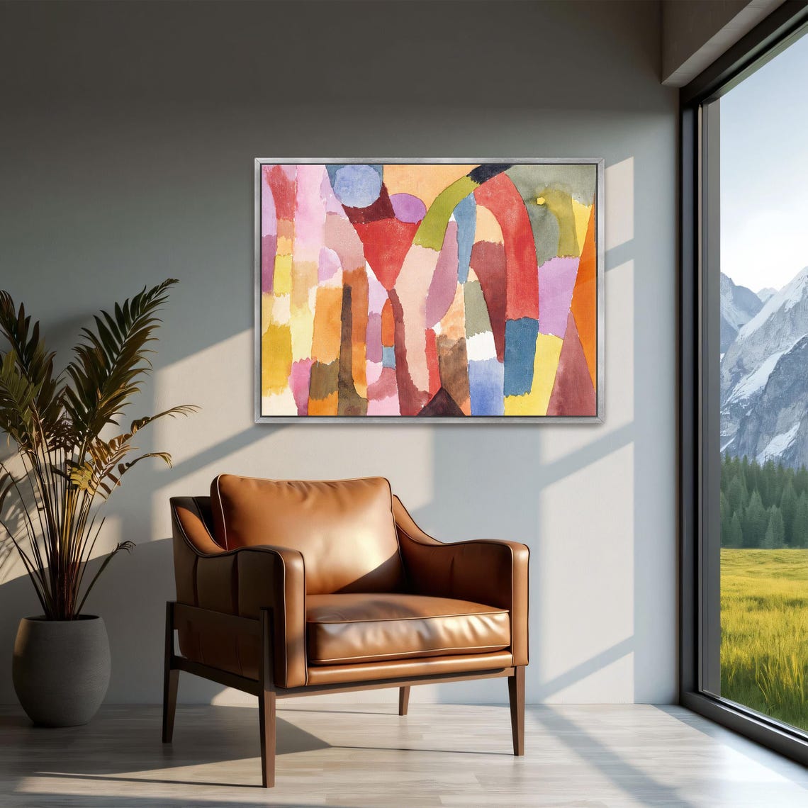 Paul Klee Arching Watercolor Bands Abstract Composition Poster - Image 2