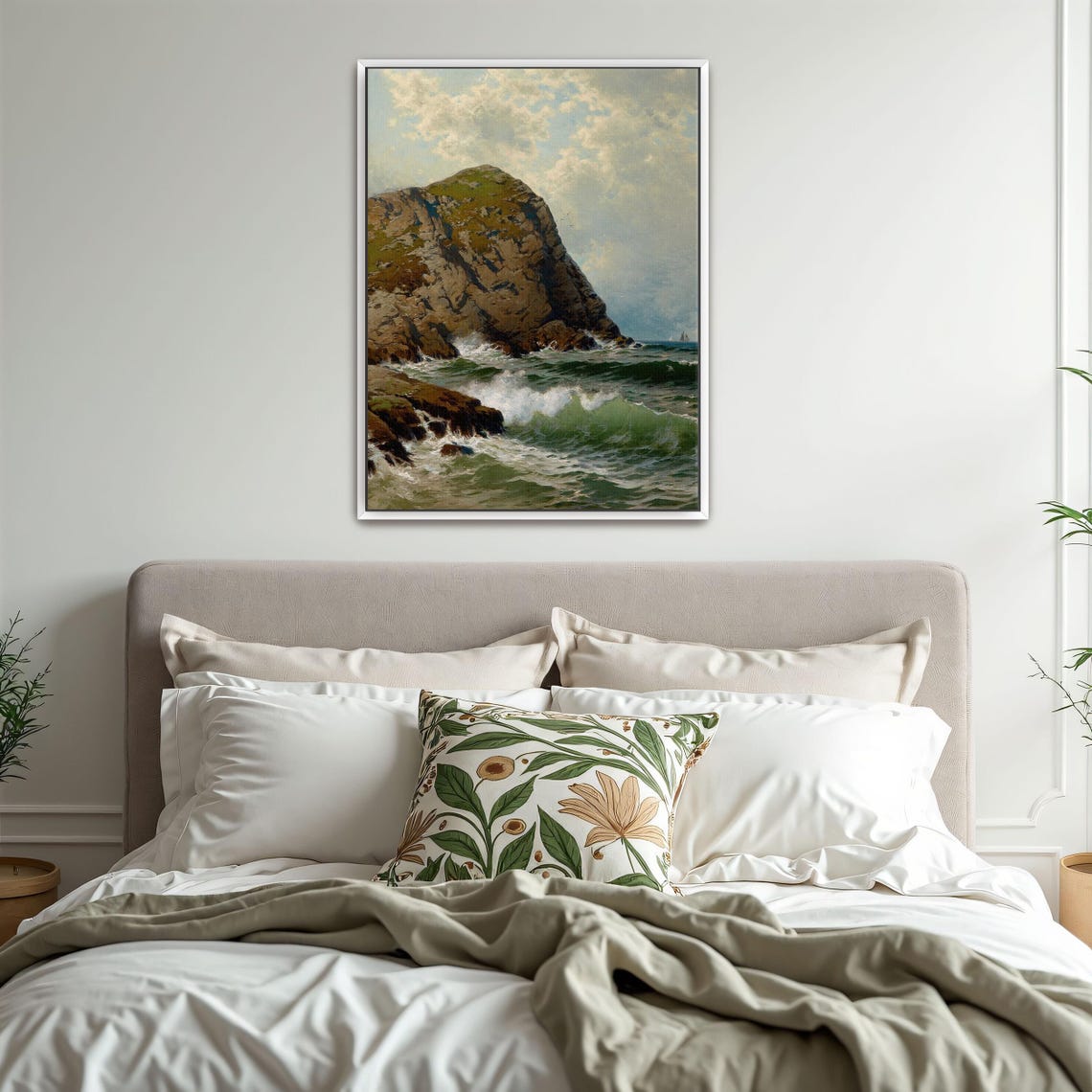Rocky Coastal Headland Crashing Waves Classic Seascape Poster - Image 3