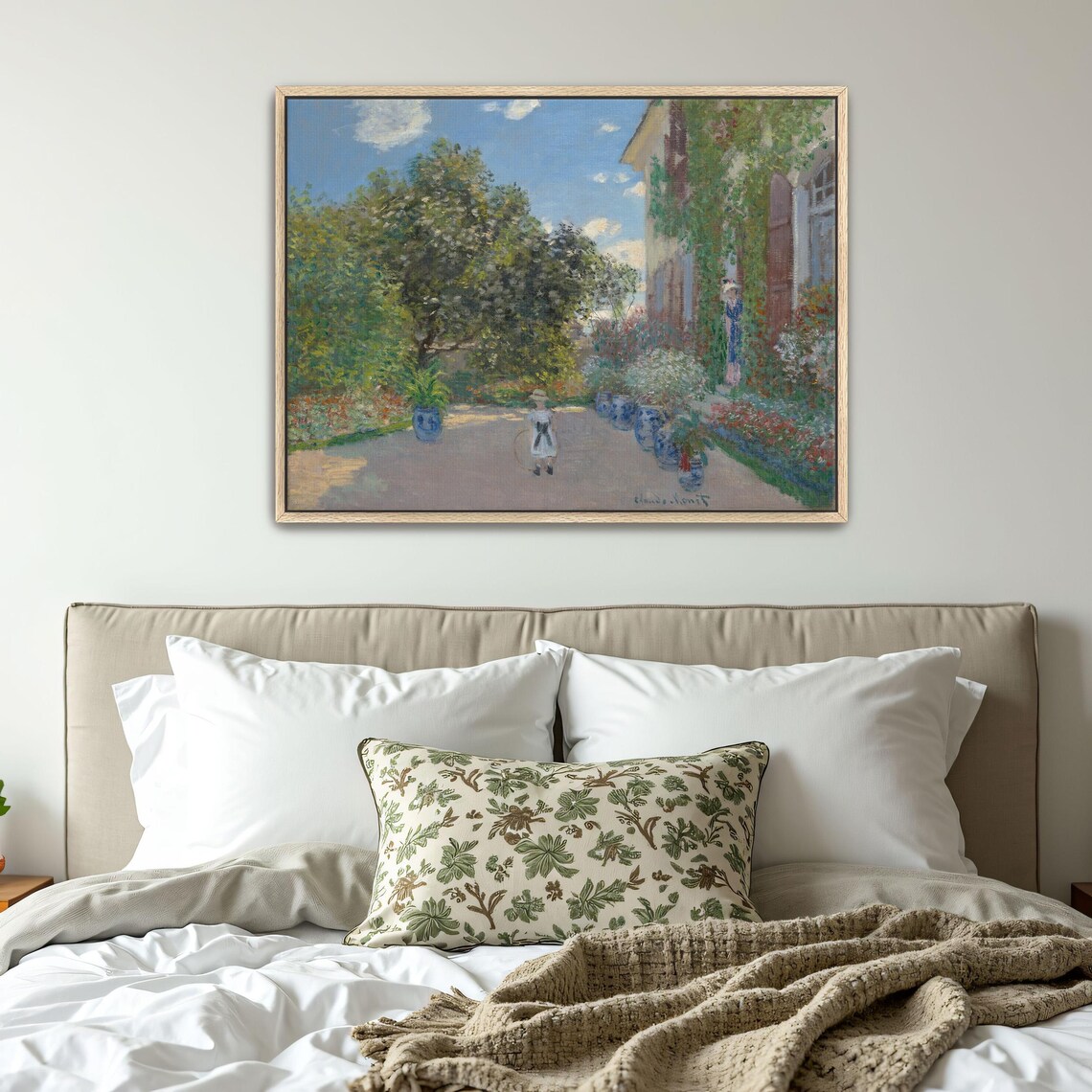 Claude Monet Young Girl With Hoop In A Flower Garden Scene Poster - Image 4