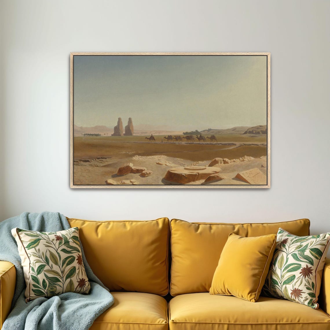 Camel Caravan Passing The Colossi Of Memnon In Ancient Egypt Poster - Image 4