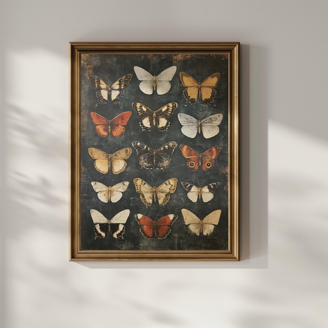 Vintage Butterfly Poster, Dark Academia Gothic Decor - Image 2