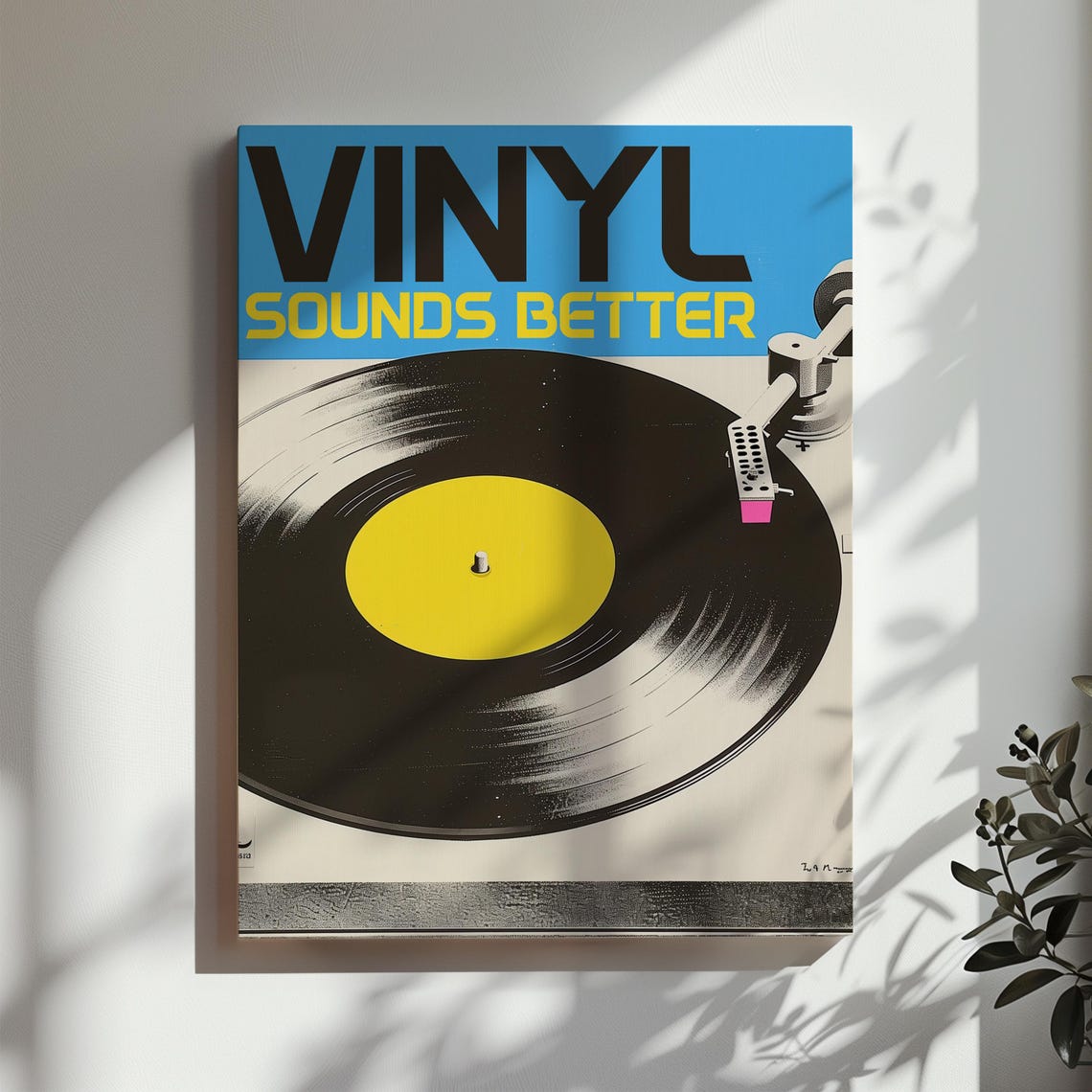 Vinyl Sounds Better Retro Record Player Music Lover Pop Wall Art - Image 2