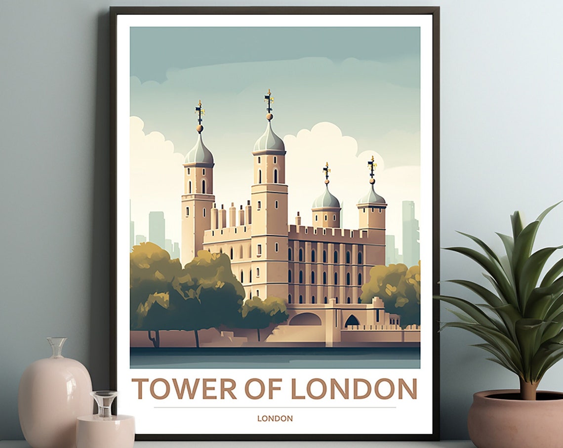 Tower of London Historic Castle Thames River Landmark Poster - Image 2