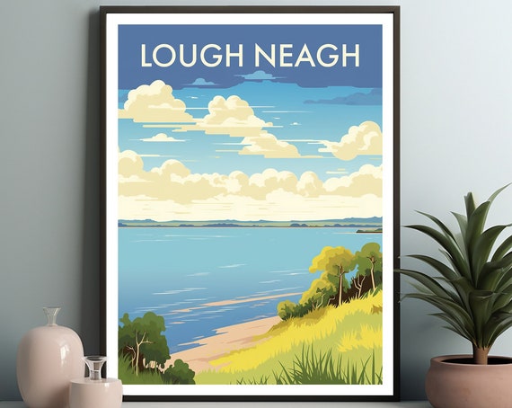 Lough Neagh Poster Home Decor Wall Art Home Decor Art Lake Picture Gifts For Her Gifts For Him