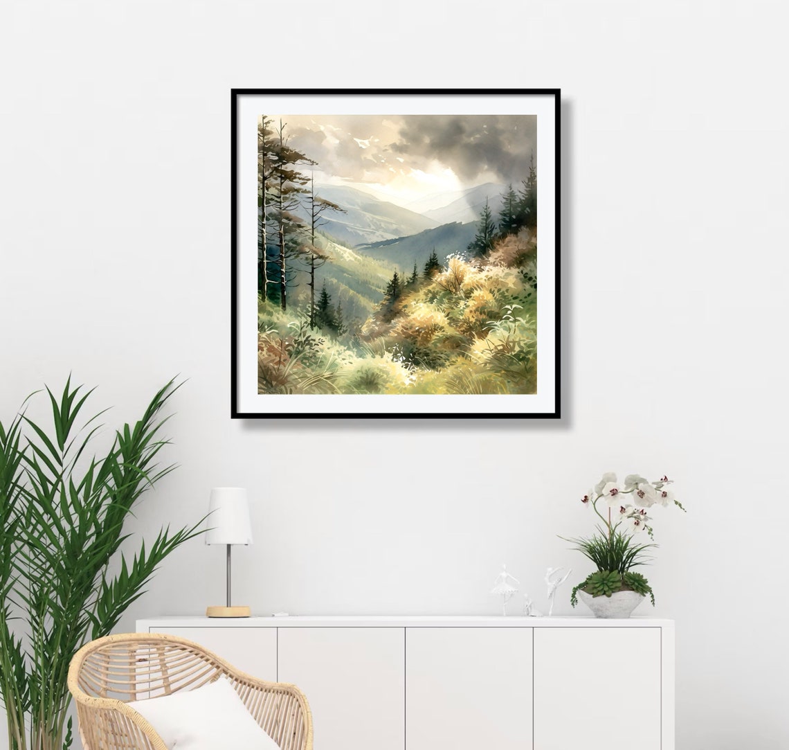Great Smoky Mountains National Park Watercolor Painting Art Pint Smoky Mountains Poster Watercolor Art Travel Gifts Travel Poster Sm - Image 4
