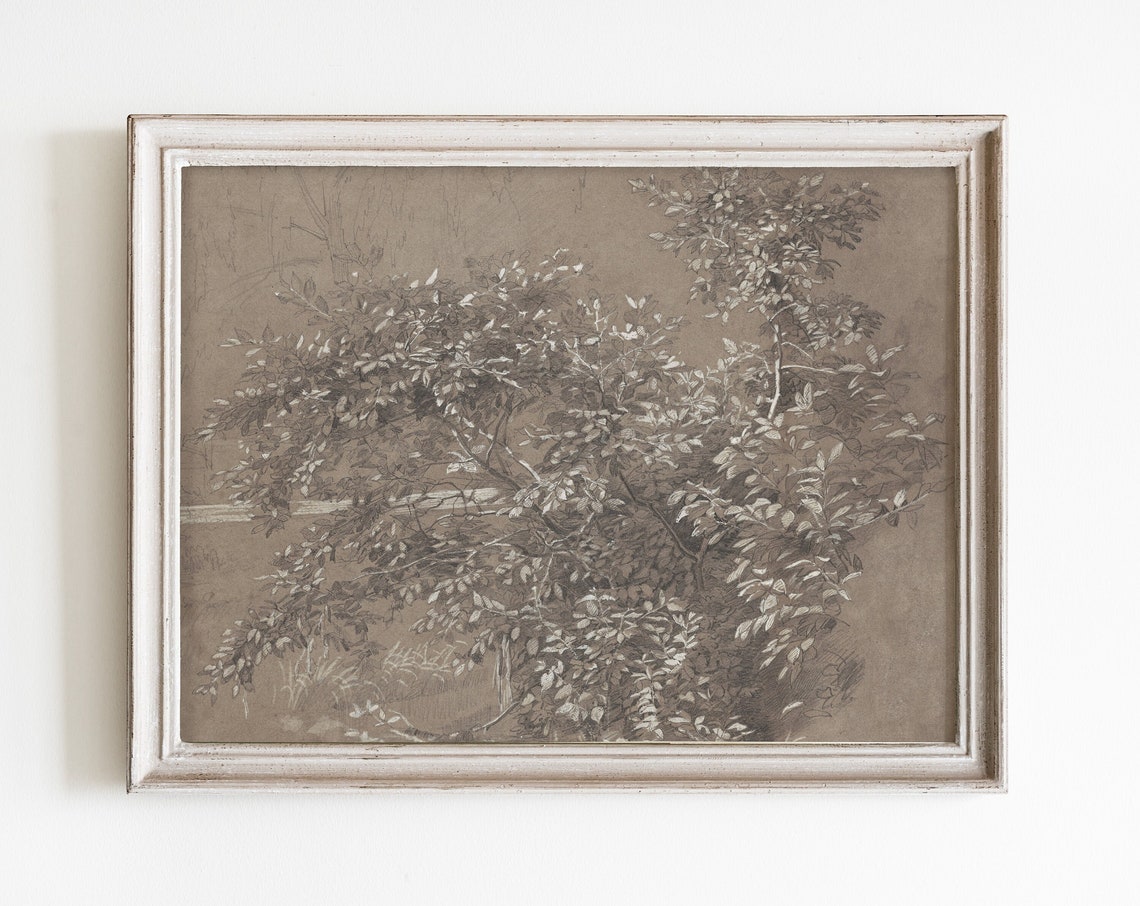Neutral Tree Vintage Nature Print