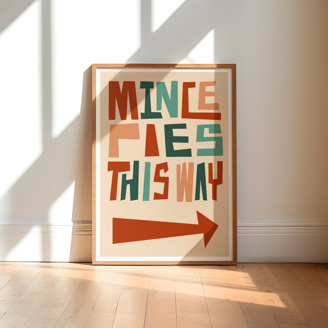 Mince Pies Art Print, Christmas Festive Decor