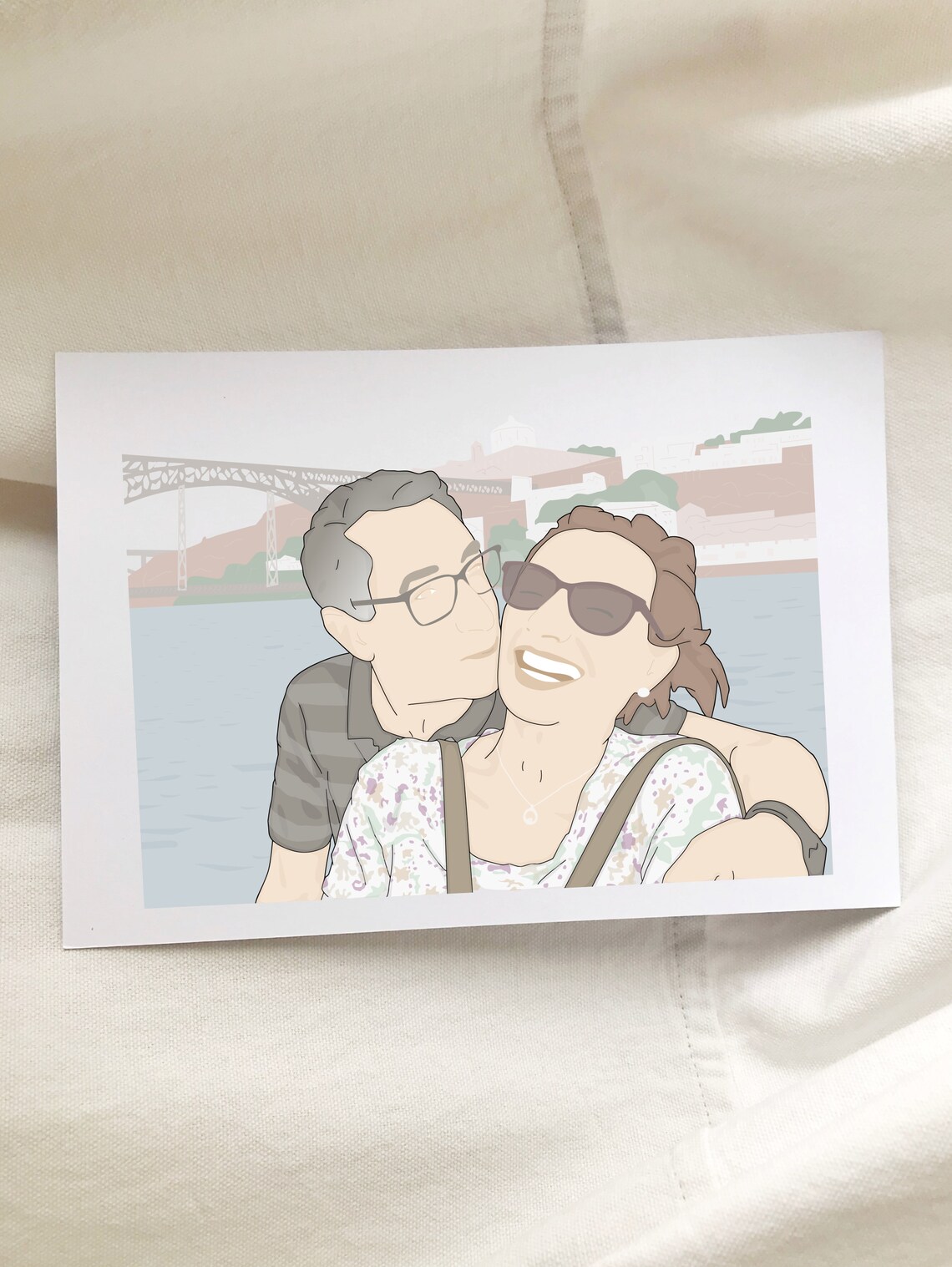 Custom Illustration for Mom, Personalized Portrait