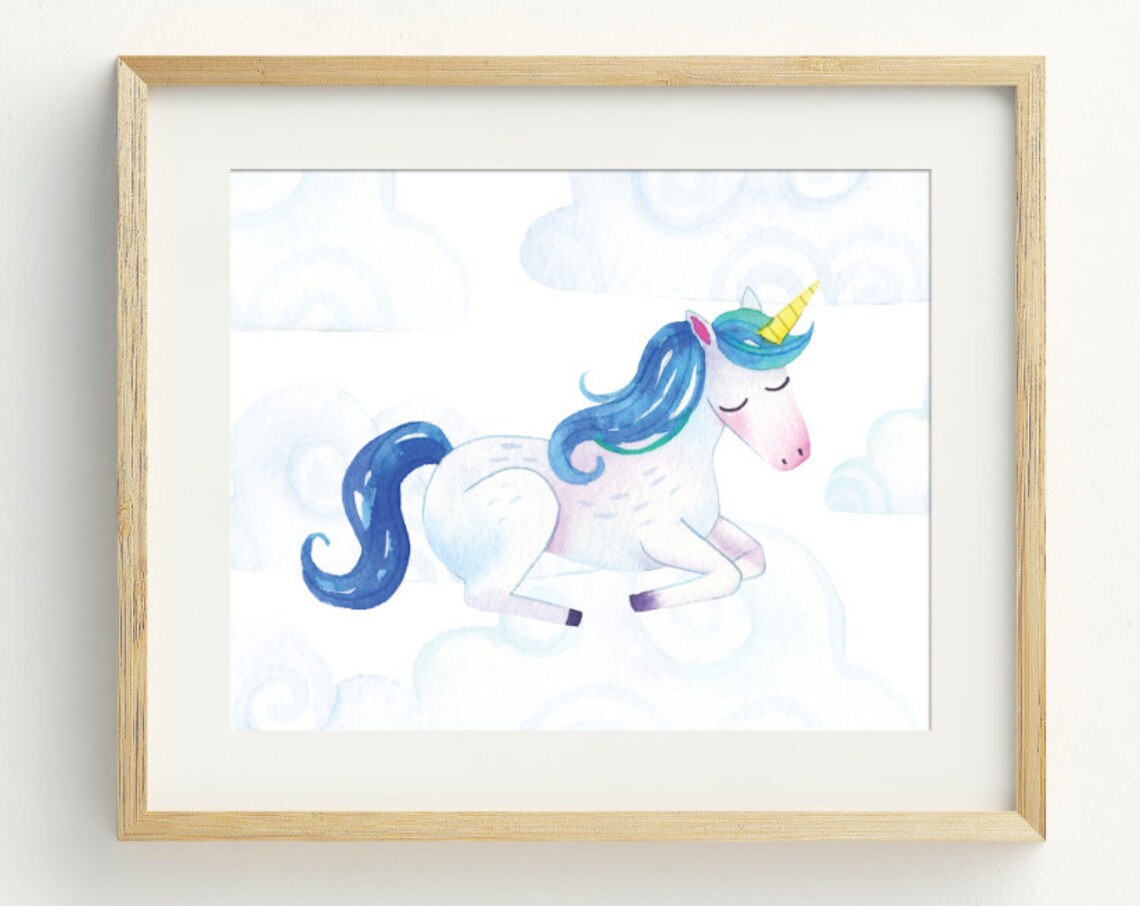 Unicorn Wall Art, Nursery Decor Art Print