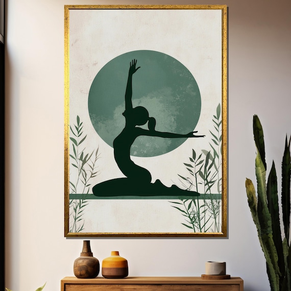 Minimalist Yoga Poster, Serene Meditation Art