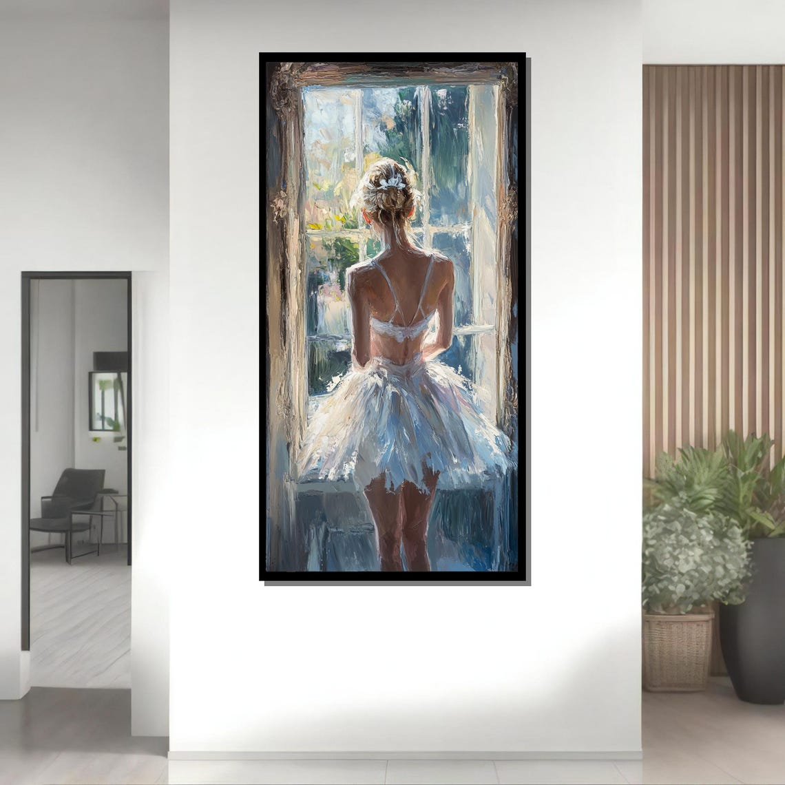 Elegant Ballerina Art Print, Impressionist Ballet Dancer - Image 2