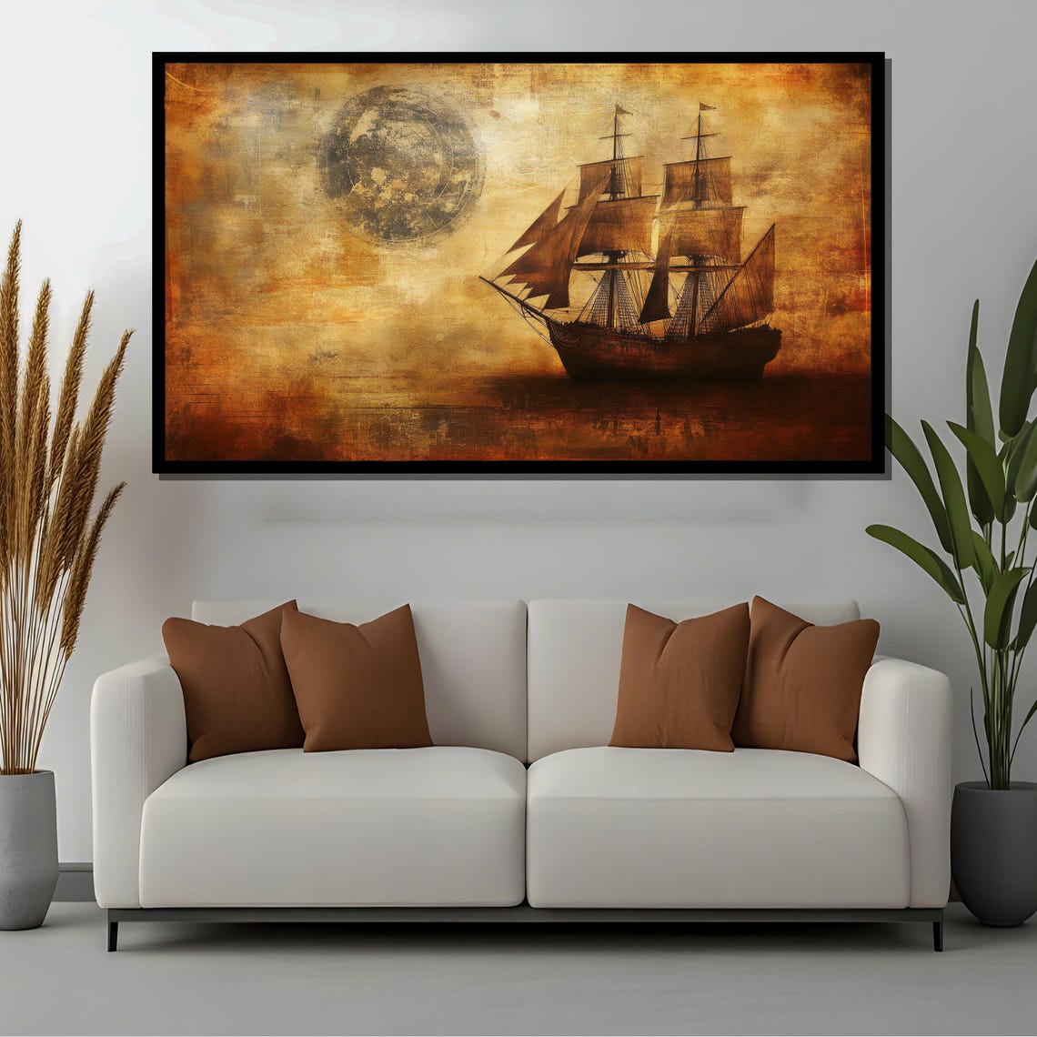 Vintage Sailing Ship Art Print, Antique Nautical - Image 2