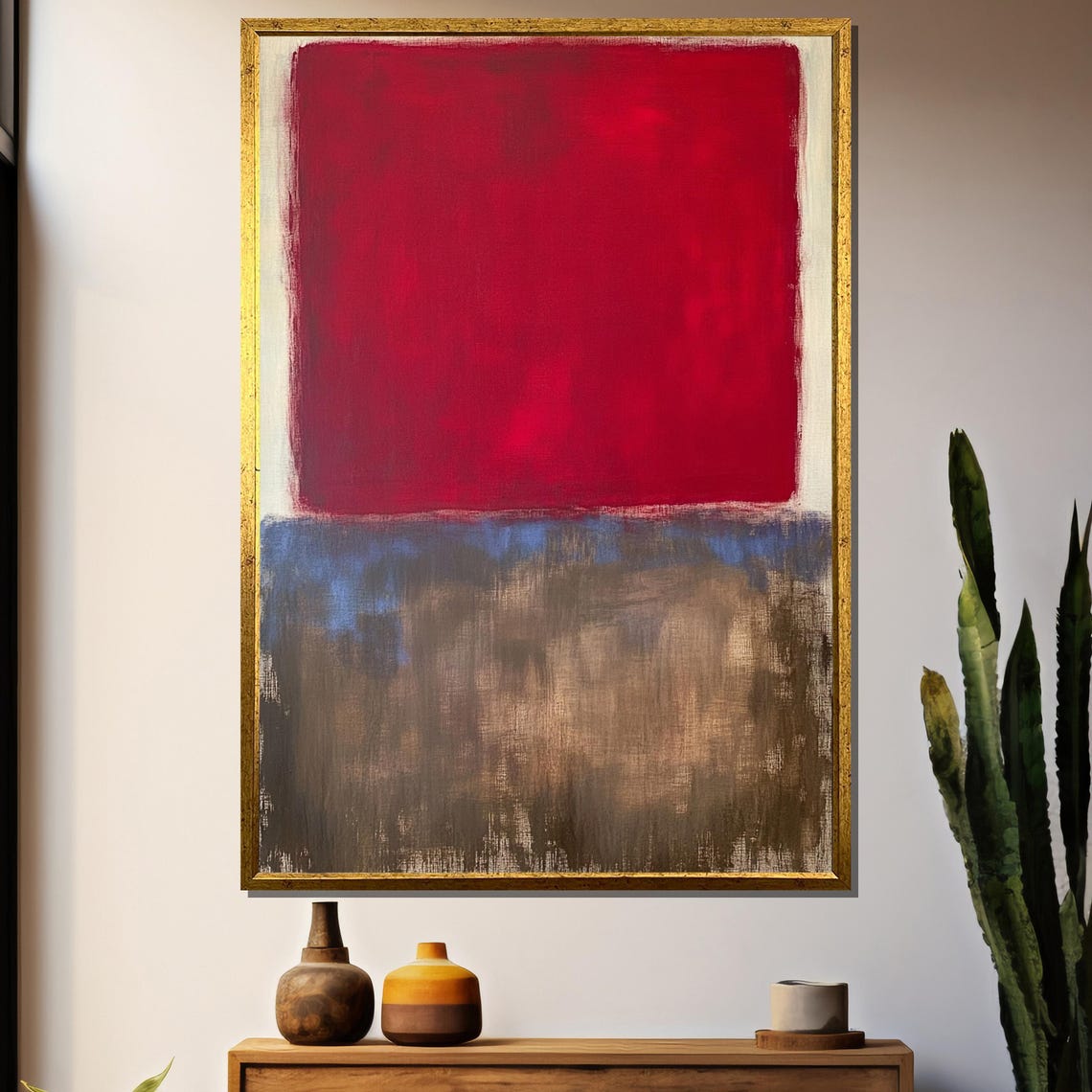Mark Rothko Abstract Painting, Modern Home Decor