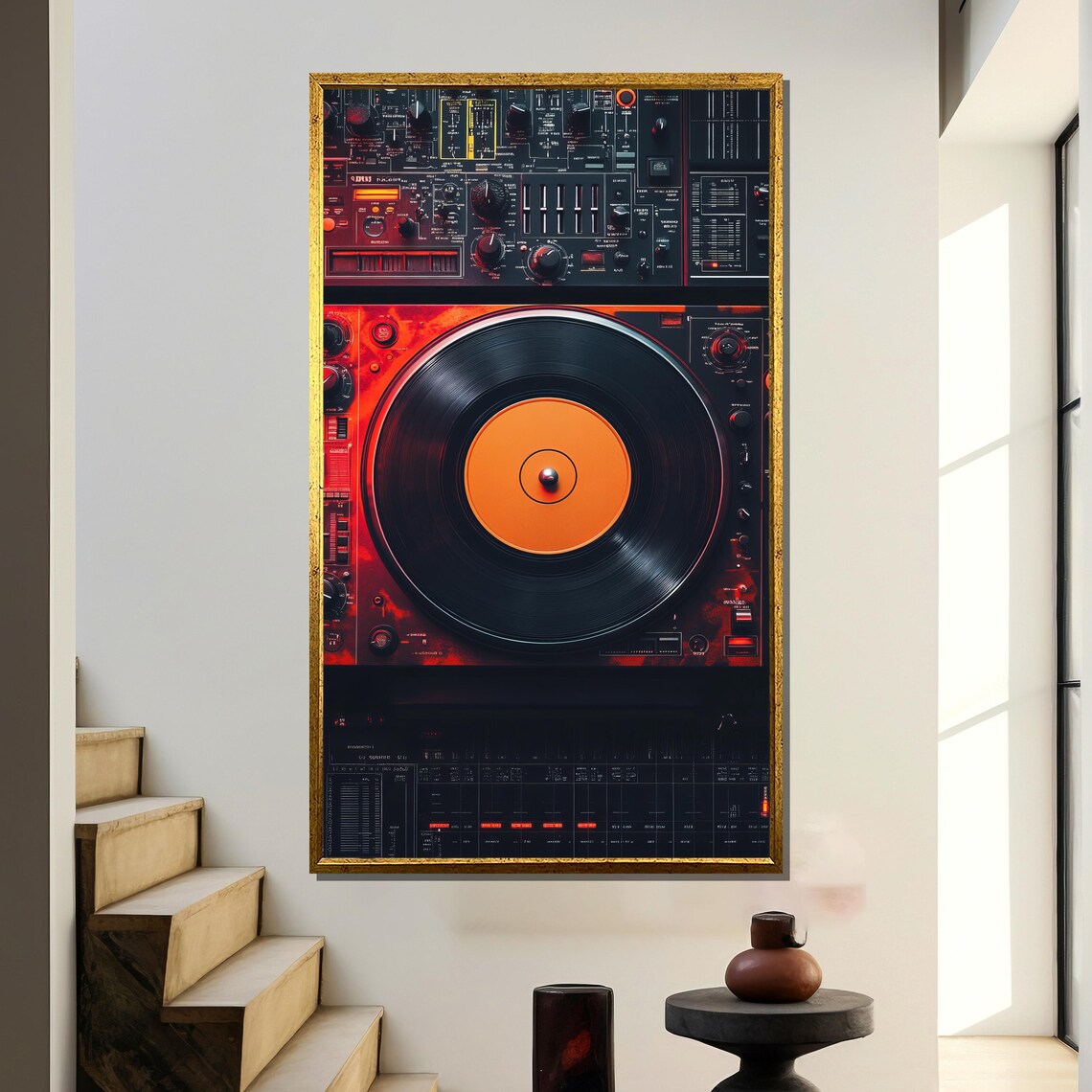 Retro DJ Turntable, Technics Style Music Studio Decor
