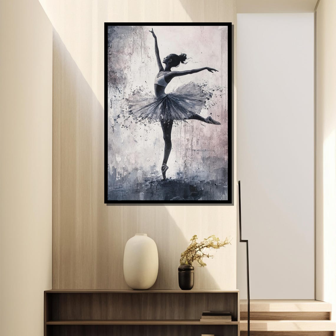 Abstract Watercolor Ballerina, Ballet Decor - Image 2