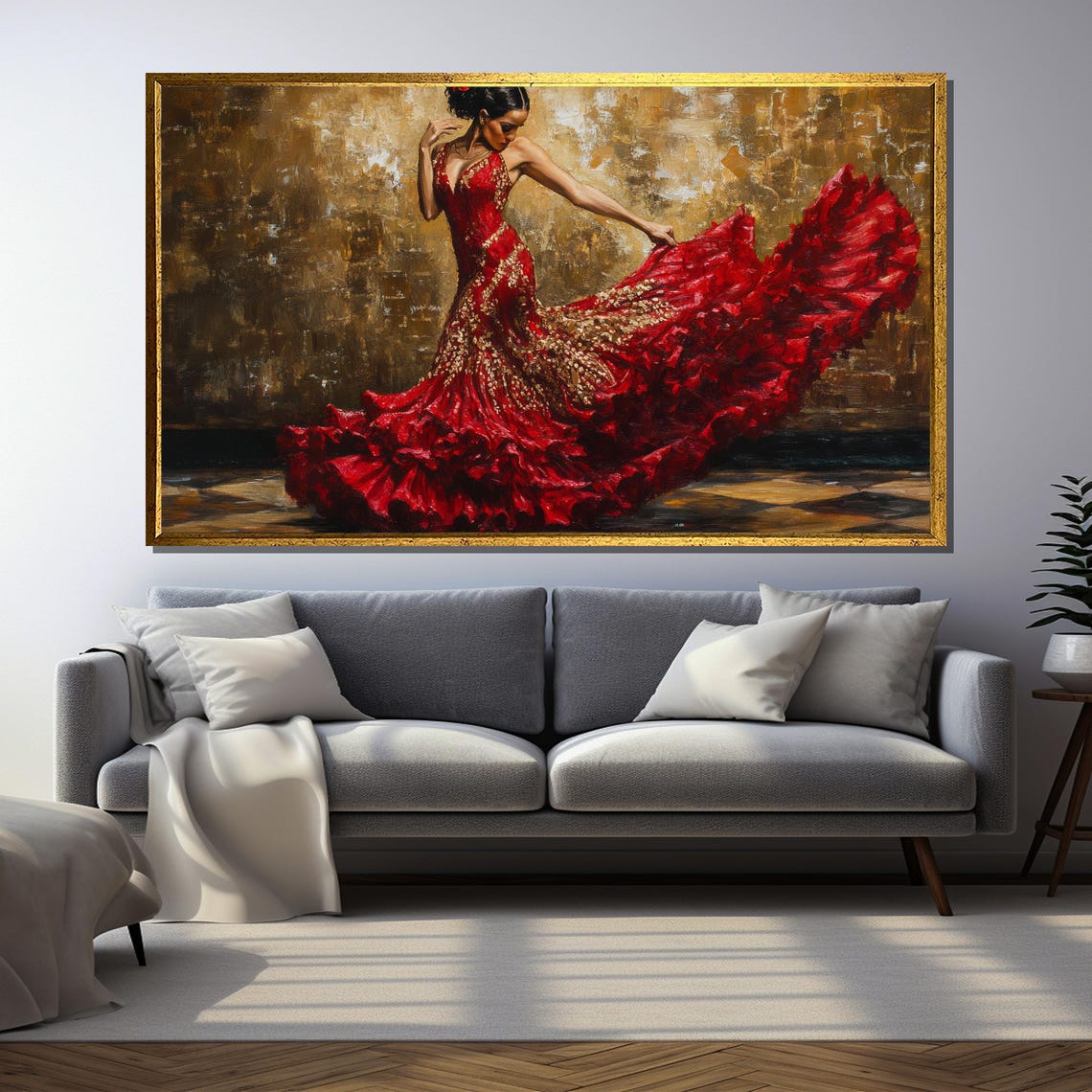 Flamenco Dancer Art Print, Spanish Dance Painting