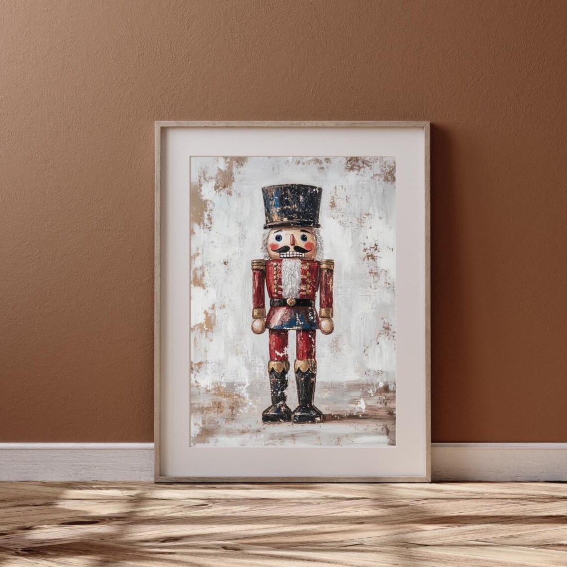 Christmas Nutcracker Vintage Rustic Art Print - Image 6
