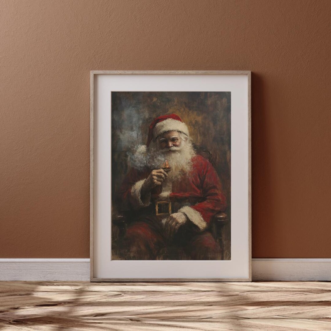 Santa Claus Moody Cozy Wall Art Print - Image 3